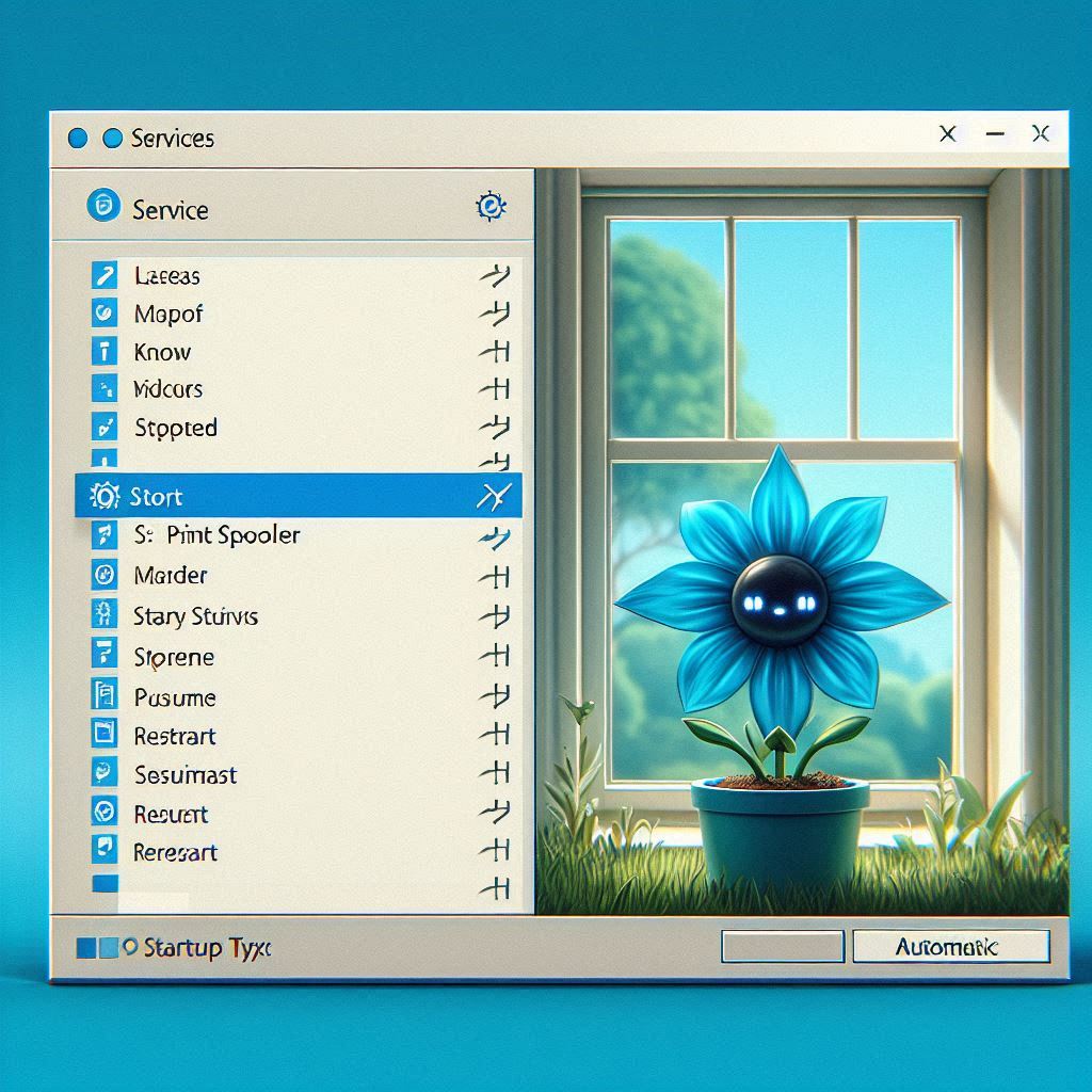 Services.msc - Print Spooler Stopped
